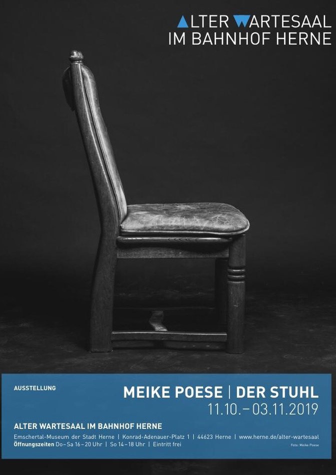 Ausstellung "Der Stuhl" von Absolventin der HBK Essen Meike Poese im Alten Wartesaal Herne